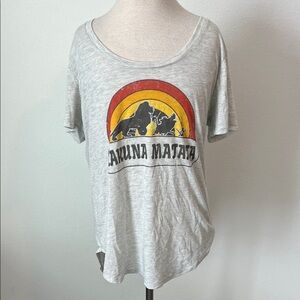 Disney Lion King Hakuna Matata Gray Short Sleeve T-Shirt